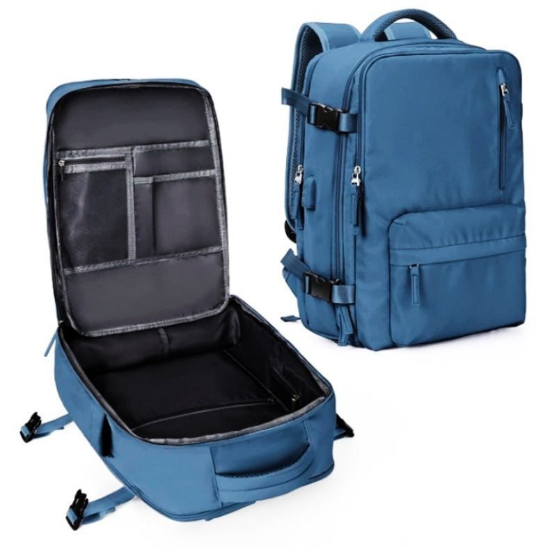 Waterproof travel backpack with ergonomic straps, featuring a spacious laptop compartment and made from durable polyester, ideal for outdoor adventures and daily commuting, 25L 11