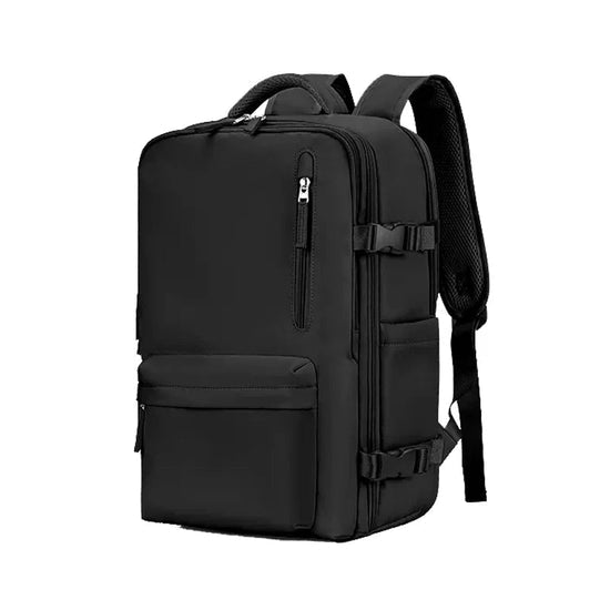 Waterproof travel backpack with ergonomic straps, featuring a spacious laptop compartment and made from durable polyester, ideal for outdoor adventures and daily commuting, 25L 0