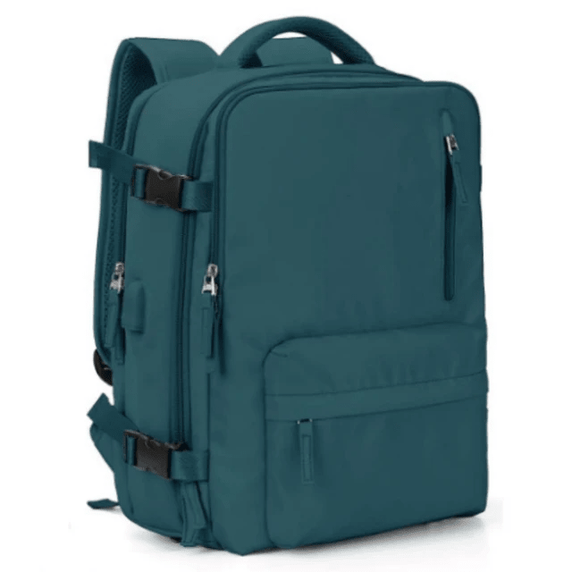 Waterproof travel backpack with ergonomic straps, featuring a spacious laptop compartment and made from durable polyester, ideal for outdoor adventures and daily commuting, 25L 10