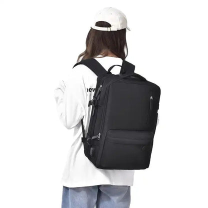 Waterproof travel backpack with ergonomic straps, featuring a spacious laptop compartment and made from durable polyester, ideal for outdoor adventures and daily commuting, 25L 6