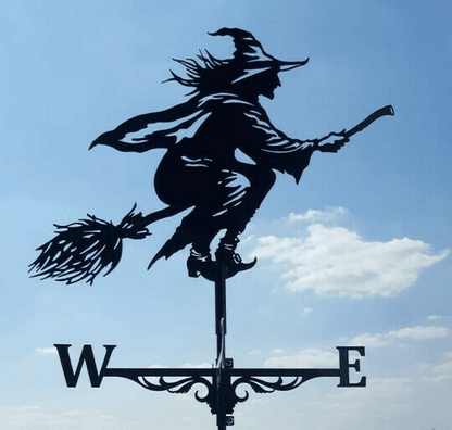 Durable weather vane with a rotating mechanism, crafted from weather-resistant metal, designed to accurately indicate wind direction in outdoor settings. 8