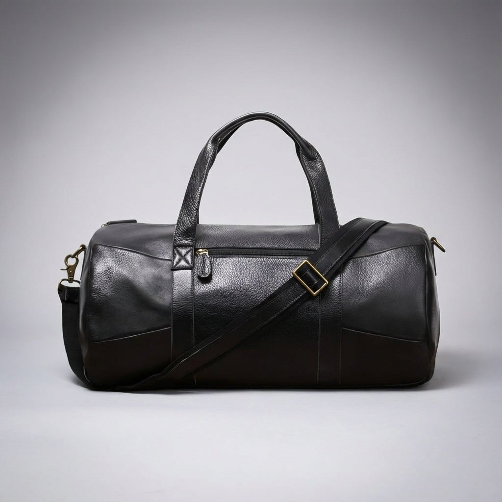 Weekender Bag with Adjustable Shoulder Strap and Smart Organization – Elegant Black Design for Women 0