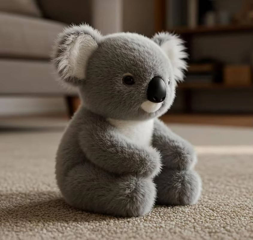Weighted koala plush toy designed for anxiety relief, featuring ultra-soft fabric and a realistic design, perfect for cuddling and comforting. 3