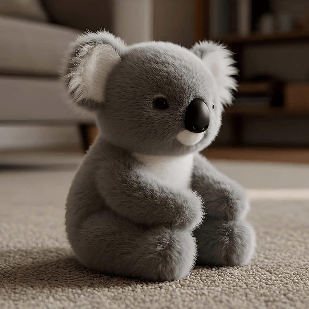 Weighted koala plush toy designed for soothing comfort, featuring a soft, cuddly exterior perfect for relaxation and stress relief. 1