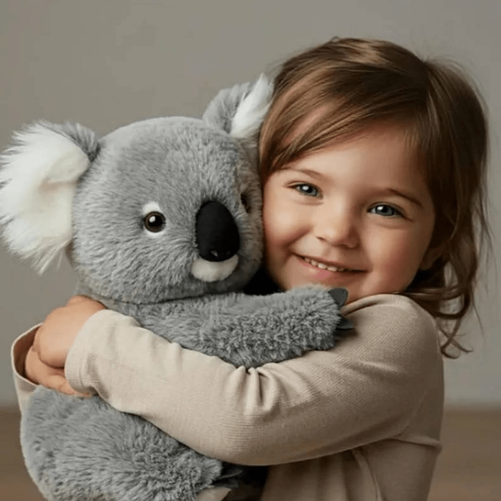 Weighted koala plush toy designed for soothing comfort, featuring a soft, cuddly exterior perfect for relaxation and stress relief. 0