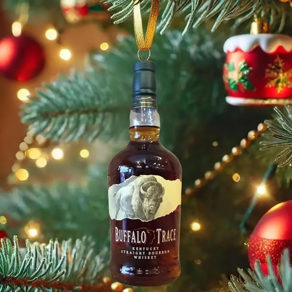 Whiskey Bourbon Advent Calendar featuring 24 mini bottle ornaments for a festive holiday countdown, crafted from durable acrylic for decoration. 3