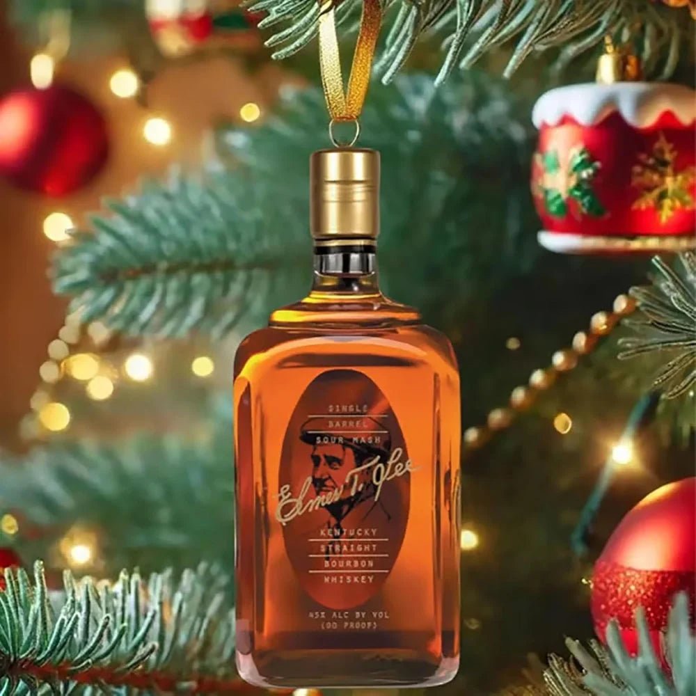 Whiskey Bourbon Advent Calendar featuring 24 mini bottle ornaments for a festive holiday countdown, crafted from durable acrylic for decoration. 2