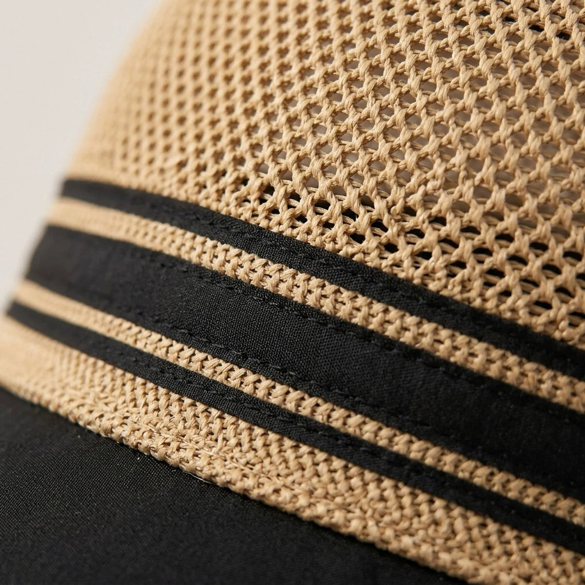 Wide brim sun hat featuring a breathable knit crown and adjustable fit, perfect for ladies seeking sun protection during summer outdoor activities. 8