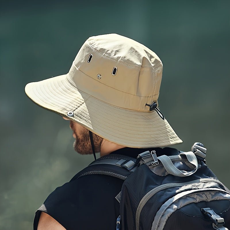 Wide brim sun hat for women providing UV protection, lightweight and packable design ideal for beach outings and hiking adventures. 4