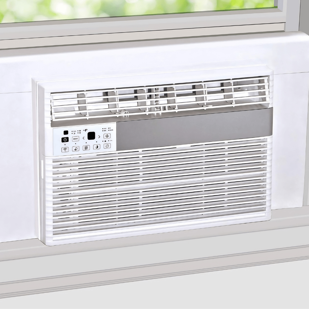 Window AC Insulation Kit featuring foam panels designed for air sealing and noise reduction, custom fit for air conditioning units up to 91cm. 0