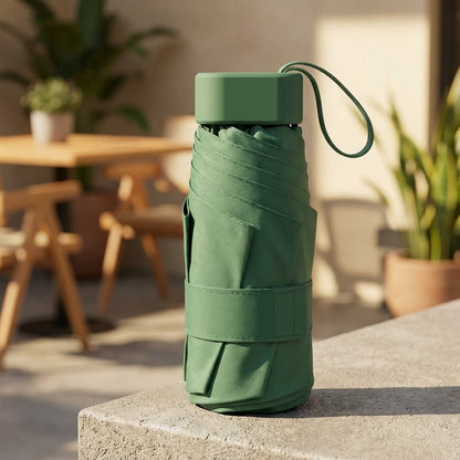 Windproof mini travel umbrella featuring UV protection, compact lightweight design, and durable carbon fiber frame for ultimate portability and resilience. 1