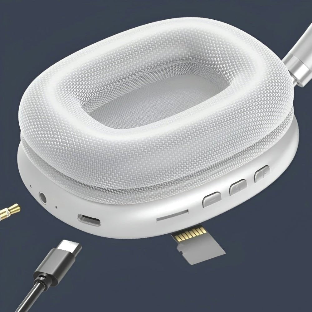 Wireless Bluetooth noise cancelling headphones with over-ear foldable design, providing premium sound quality and comfort for an immersive listening experience. 2