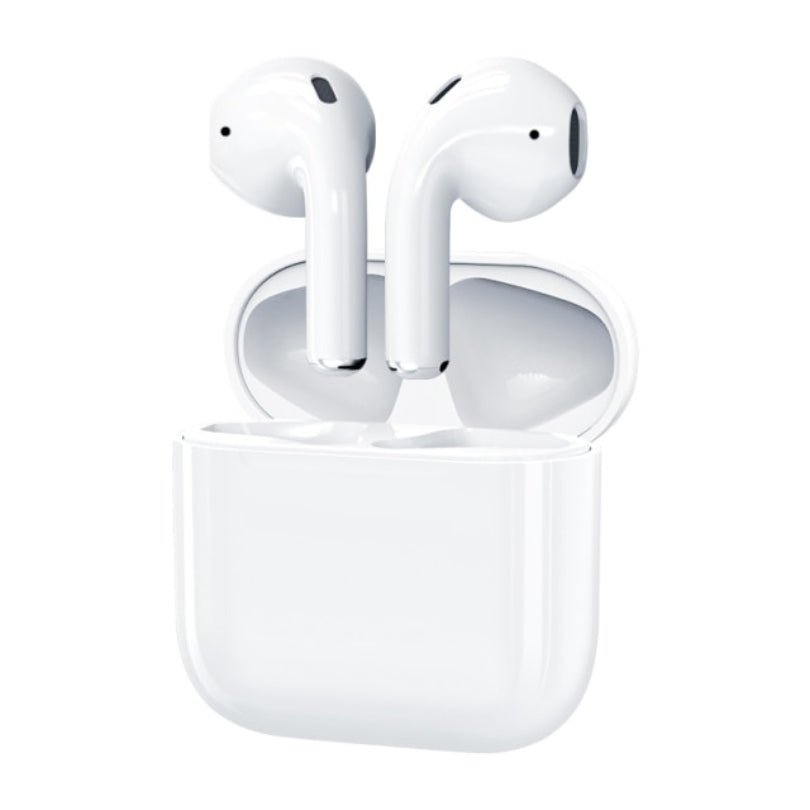 Wireless earbuds featuring HiFi stereo sound and Bluetooth 5.0 connectivity, designed to be sweat and splash proof for active lifestyles. 0