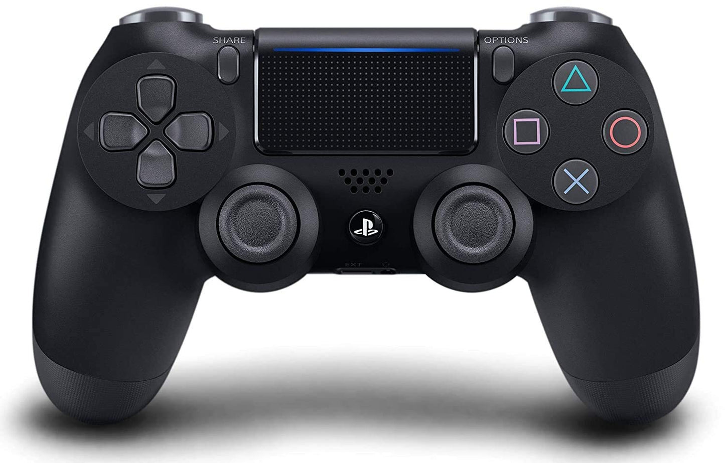 Wireless gaming controller designed for PS4 and PC, featuring enhanced analog sticks, a responsive touchpad, and an ergonomic design for comfortable gameplay. 4