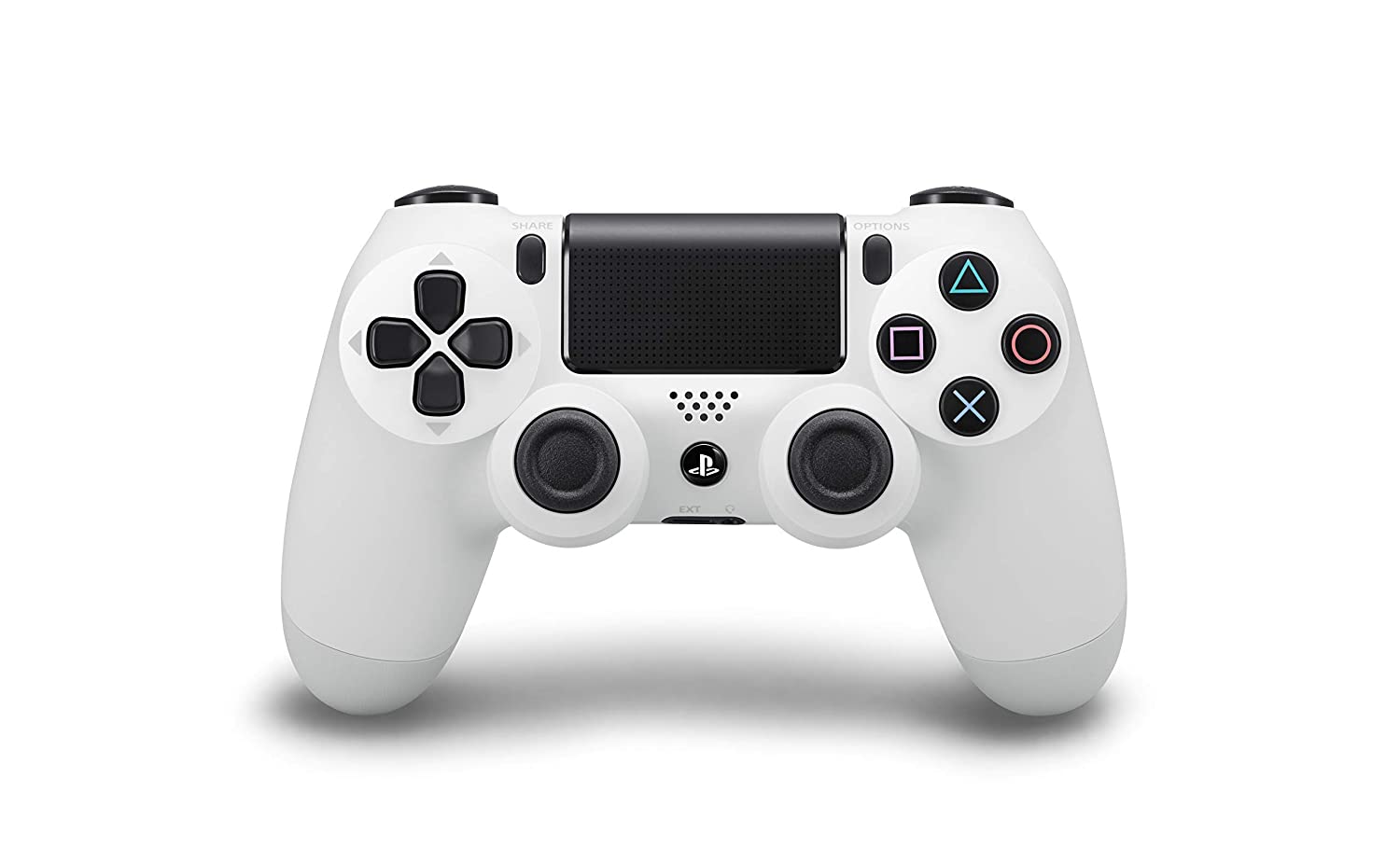 Wireless gaming controller designed for PS4 and PC, featuring enhanced analog sticks, a responsive touchpad, and an ergonomic design for comfortable gameplay. 7