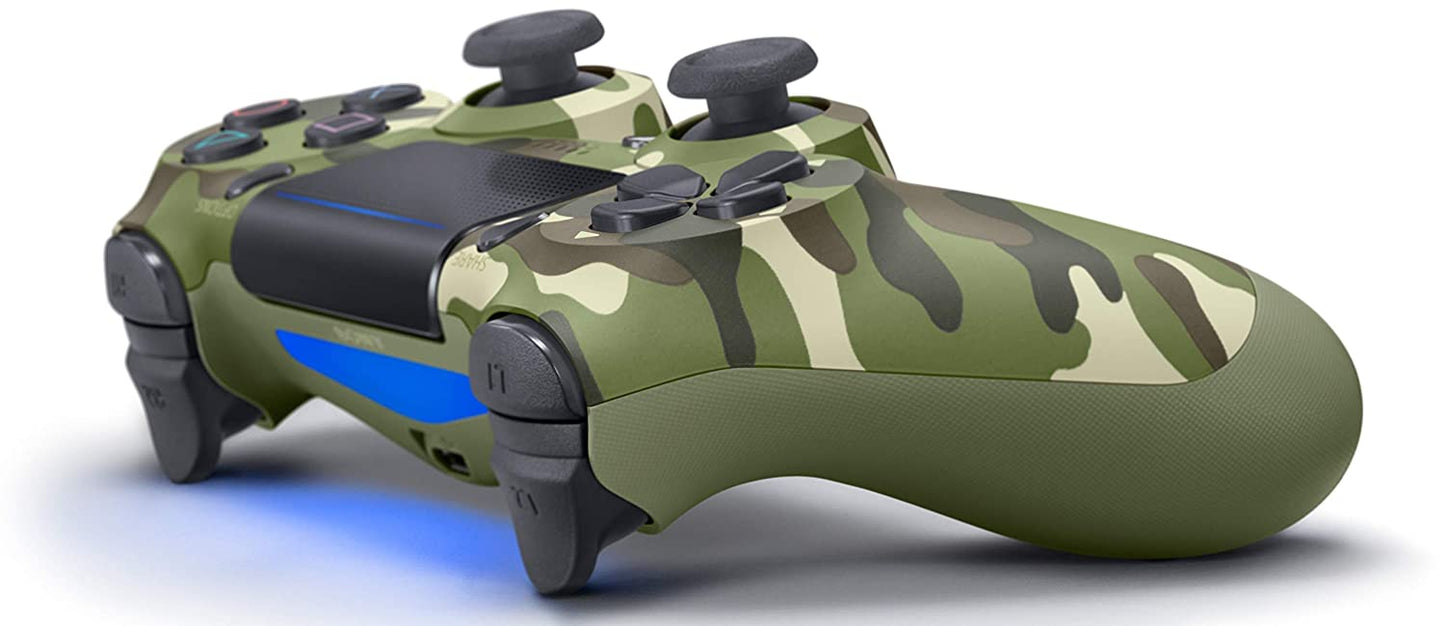 Wireless gaming controller designed for PS4 and PC, featuring enhanced analog sticks, a responsive touchpad, and an ergonomic design for comfortable gameplay. 1