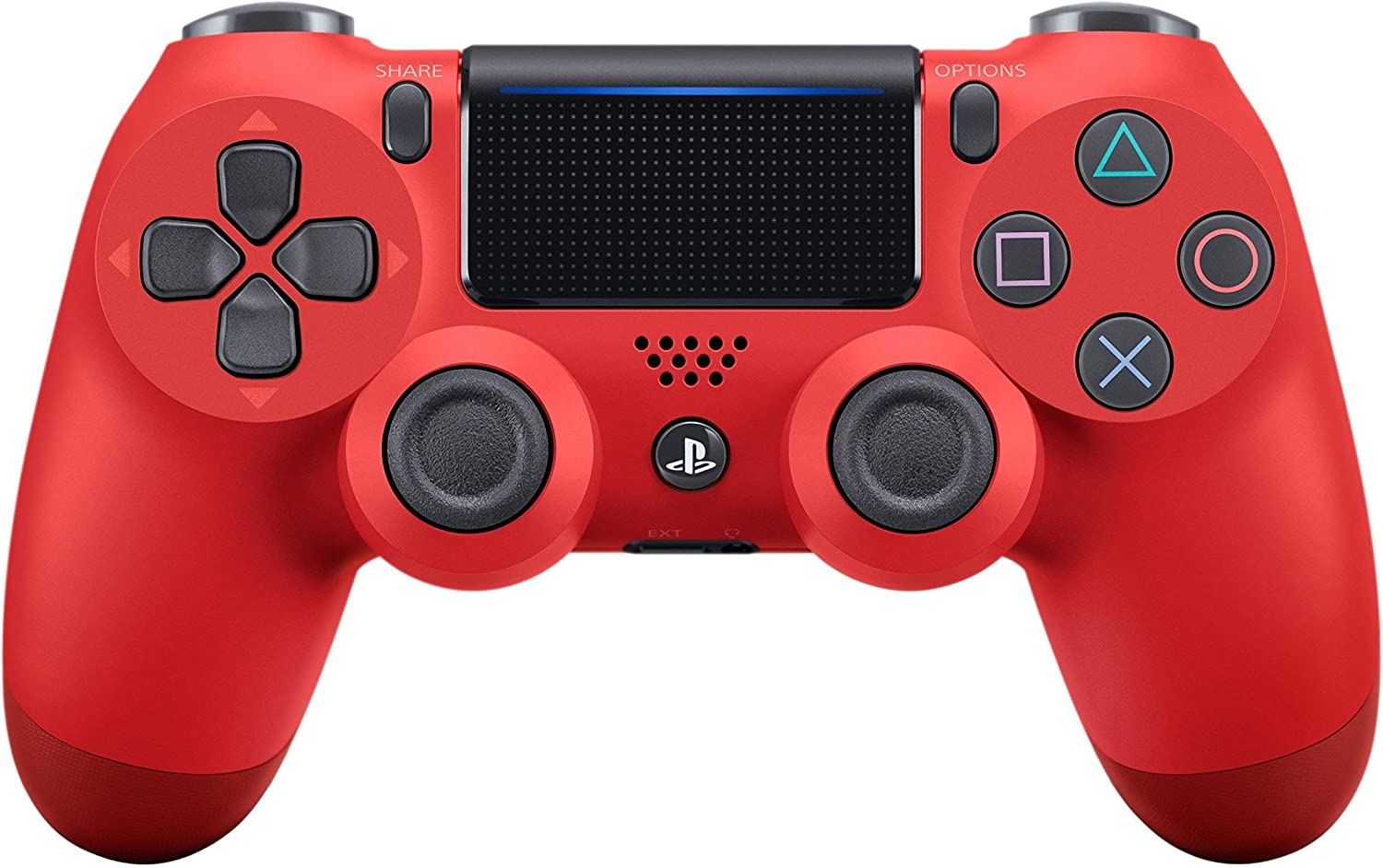 Wireless gaming controller designed for PS4 and PC, featuring enhanced analog sticks, a responsive touchpad, and an ergonomic design for comfortable gameplay. 5