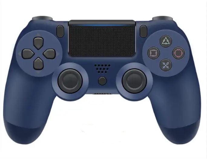 Wireless gaming controller designed for PS4 and PC, featuring enhanced analog sticks, a responsive touchpad, and an ergonomic design for comfortable gameplay. 8