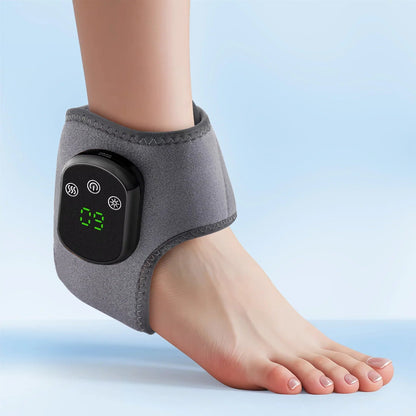 Wireless Heating Foot Wrap featuring adjustable temperature control, made from soft breathable fabric for optimal comfort and mobility. 0