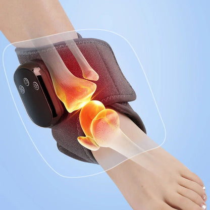 Wireless Heating Foot Wrap featuring adjustable temperature control, made from soft breathable fabric for optimal comfort and mobility. 2