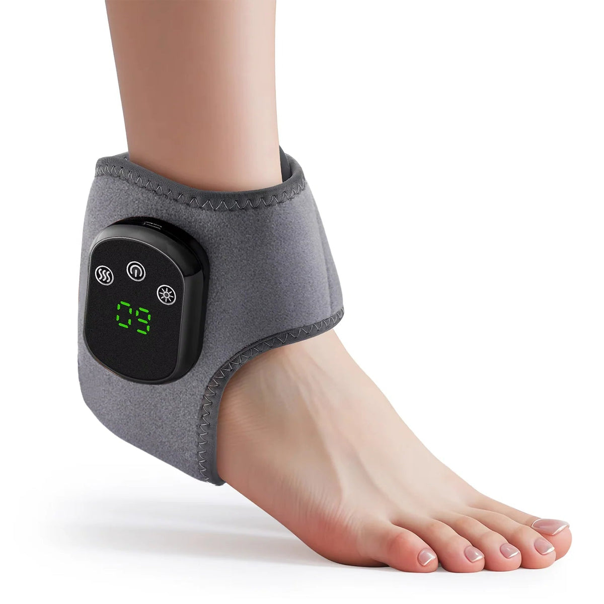 Wireless Heating Foot Wrap featuring adjustable temperature control, made from soft breathable fabric for optimal comfort and mobility. 5