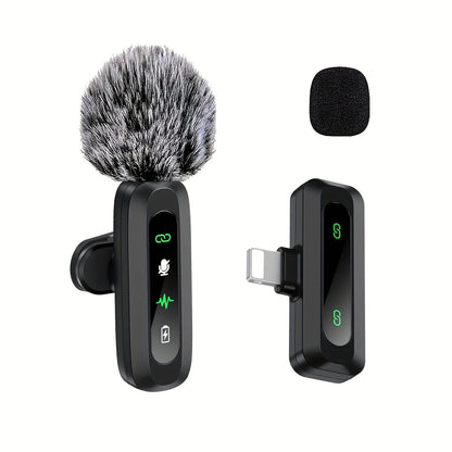 Wireless Lavalier Microphone with USB-C Connectivity for Podcasts and Vlogs – Compact Design with Built-in Wind Hood 6