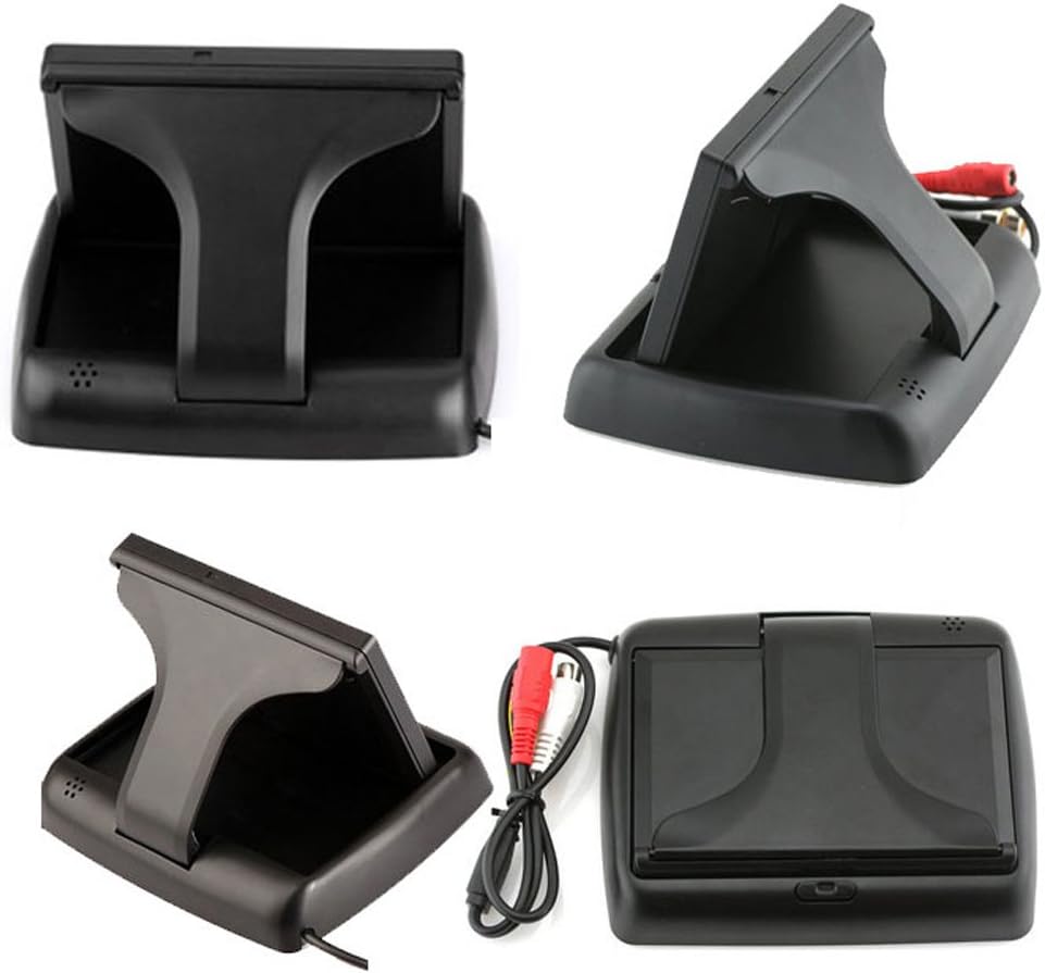 Wireless reversing camera featuring night vision capabilities and a 4.3-inch LCD monitor, designed for easy installation and enhanced safety while reversing, with a waterproof 5