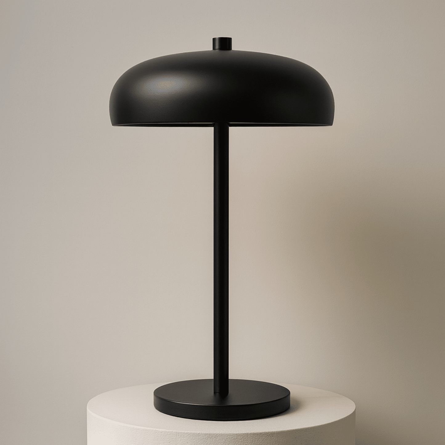 Wireless table lamp featuring a sleek metal design, dimmable LED functionality, perfect for modern bedside or desk use, and rechargeable for convenience. 2