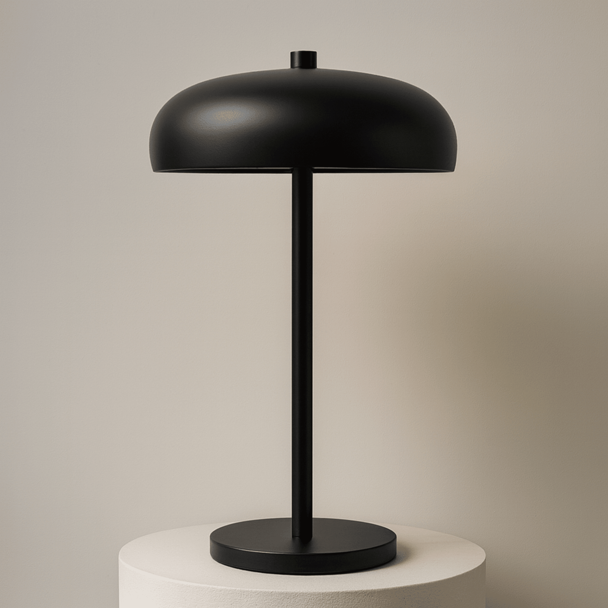 Wireless table lamp featuring a sleek metal design, dimmable LED functionality, perfect for modern bedside or desk use, and rechargeable for convenience. 2
