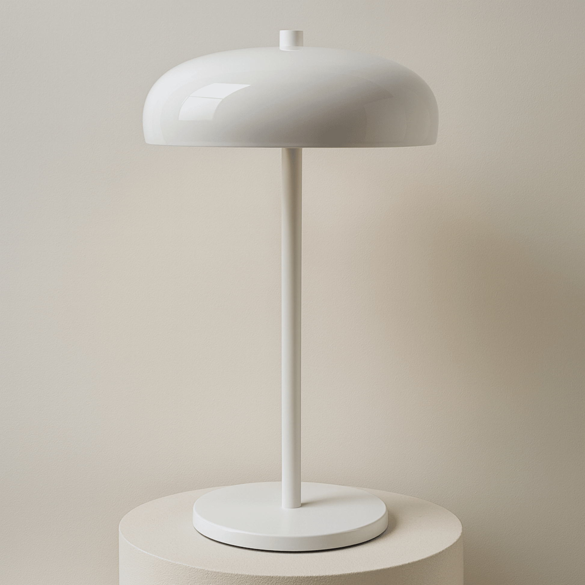 Wireless table lamp featuring a sleek metal design, dimmable LED functionality, perfect for modern bedside or desk use, and rechargeable for convenience. 0