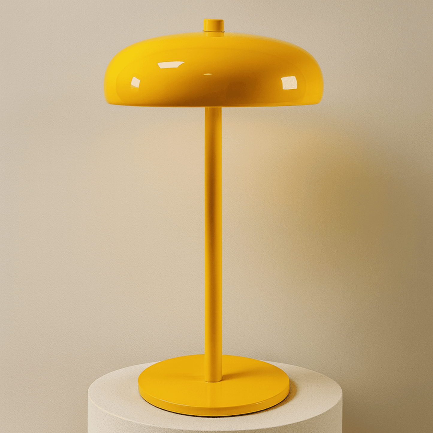 Wireless table lamp featuring a sleek metal design, dimmable LED functionality, perfect for modern bedside or desk use, and rechargeable for convenience. 3