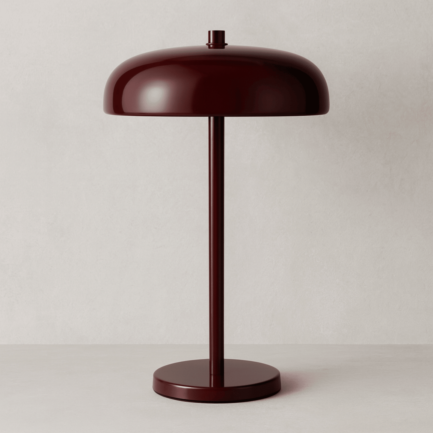 Wireless table lamp featuring a sleek metal design, dimmable LED functionality, perfect for modern bedside or desk use, and rechargeable for convenience. 4