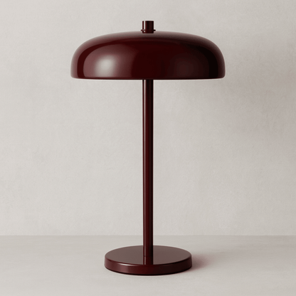 Wireless table lamp featuring a sleek metal design, dimmable LED functionality, perfect for modern bedside or desk use, and rechargeable for convenience. 4