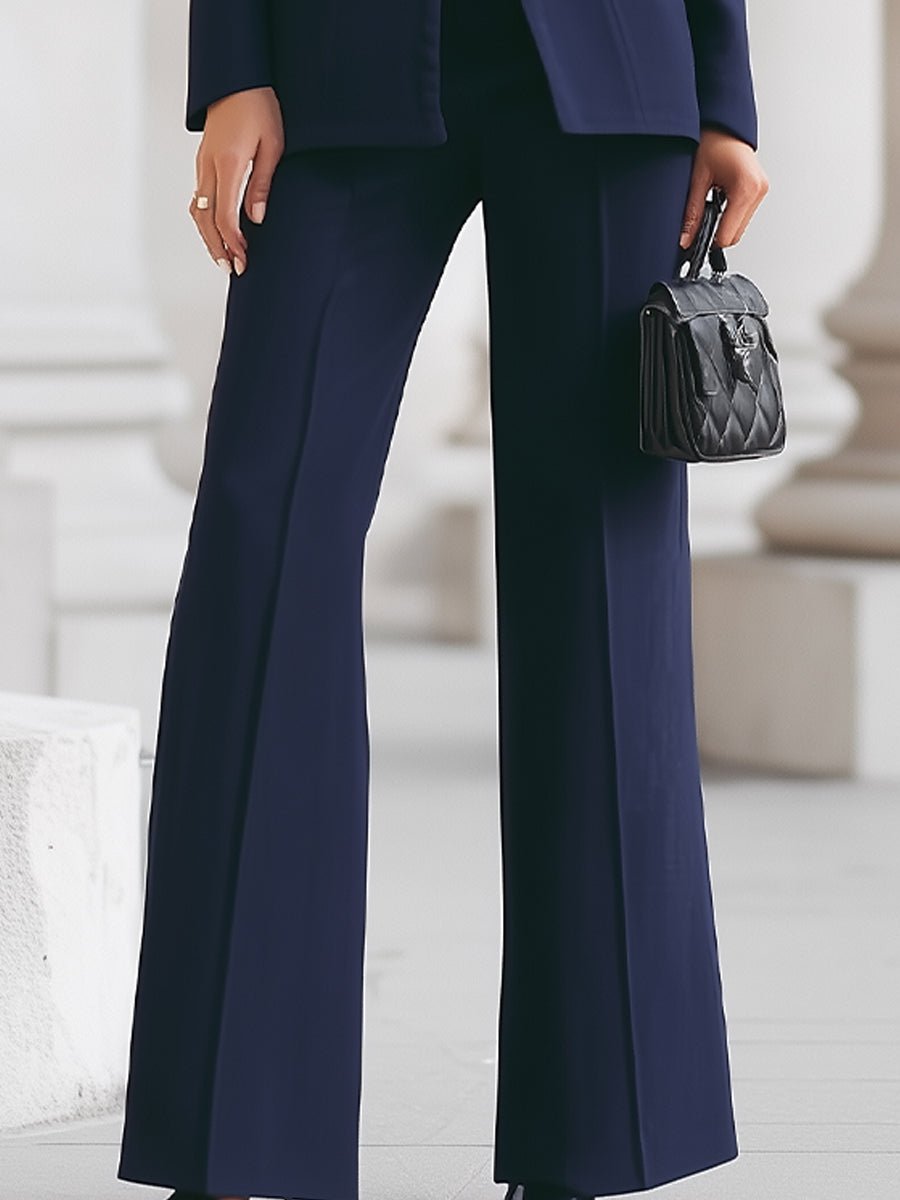 Women Suit Set featuring a tailored blazer and trousers, designed for elegance and timeless sophistication, perfect for professional and formal occasions. 6