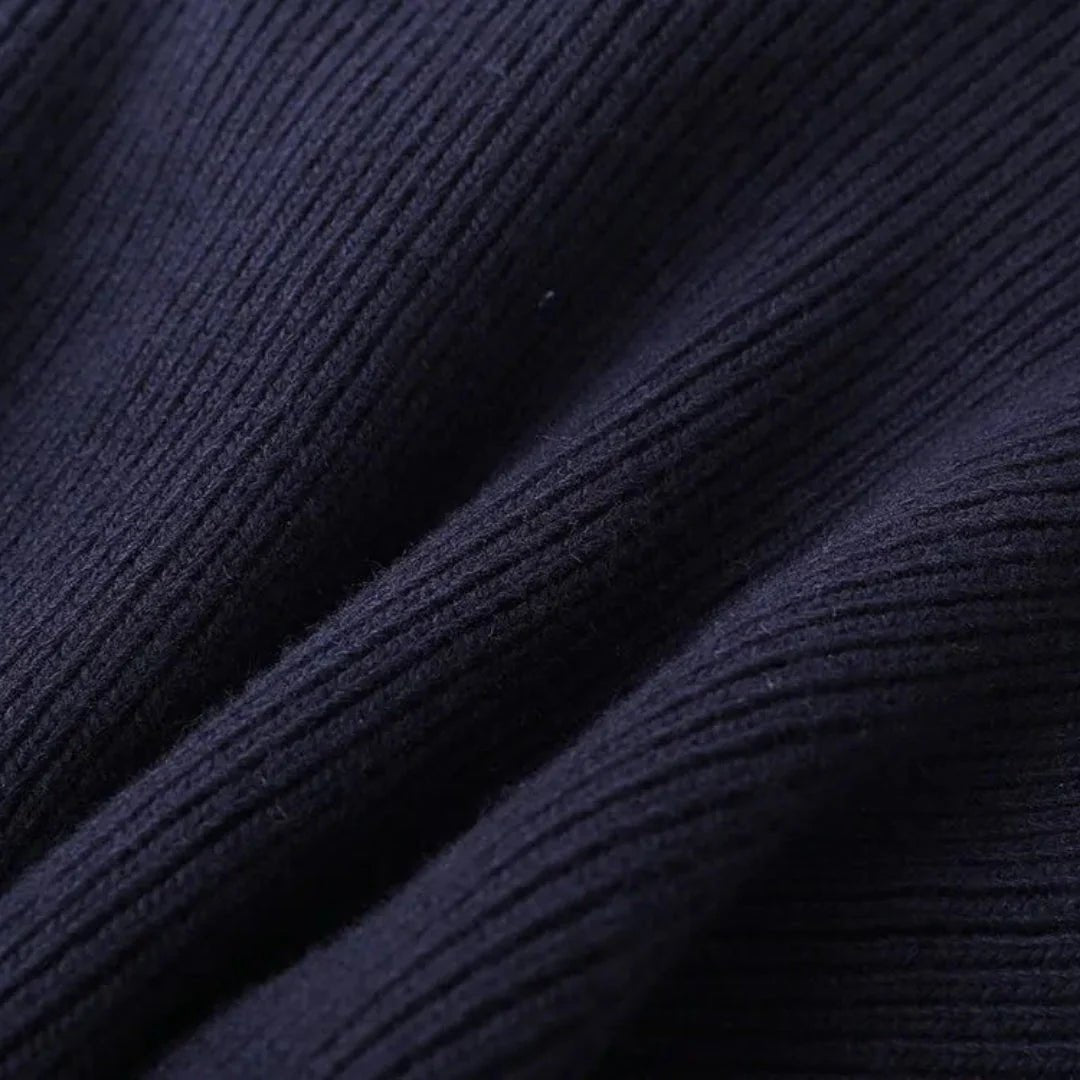 Women's black cardigan featuring a button-front design and collared neckline, crafted from soft knit fabric for comfort and style. 4
