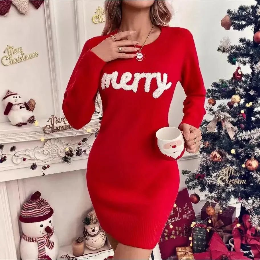 Women's Christmas jumper featuring a festive tree pattern, made from a cozy cotton-blend knit, perfect for winter wear. 1
