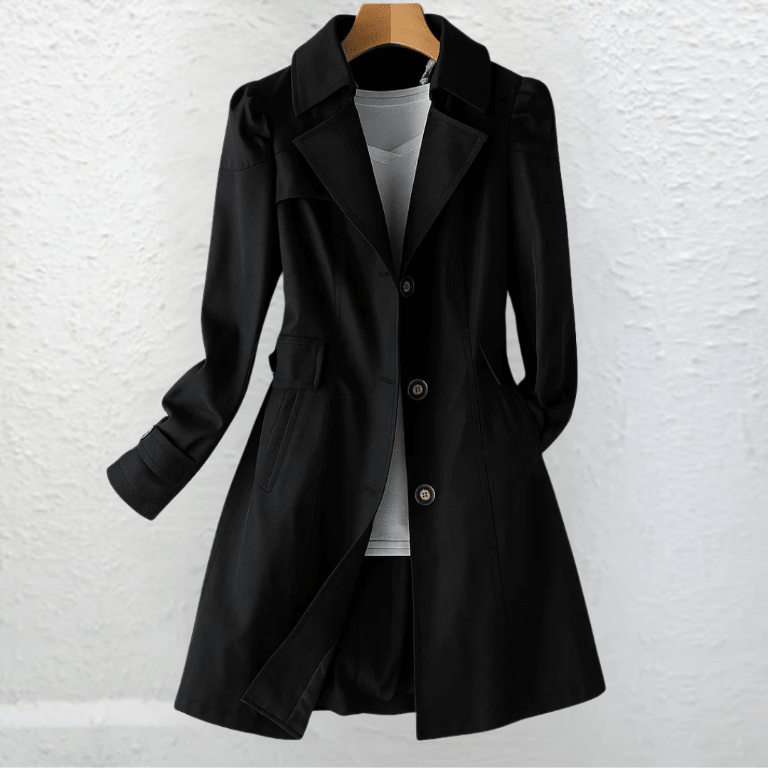 Women's lightweight fabric coat with a tailored cut, featuring an elegant vintage summer style, perfect for warm-weather occasions. 4