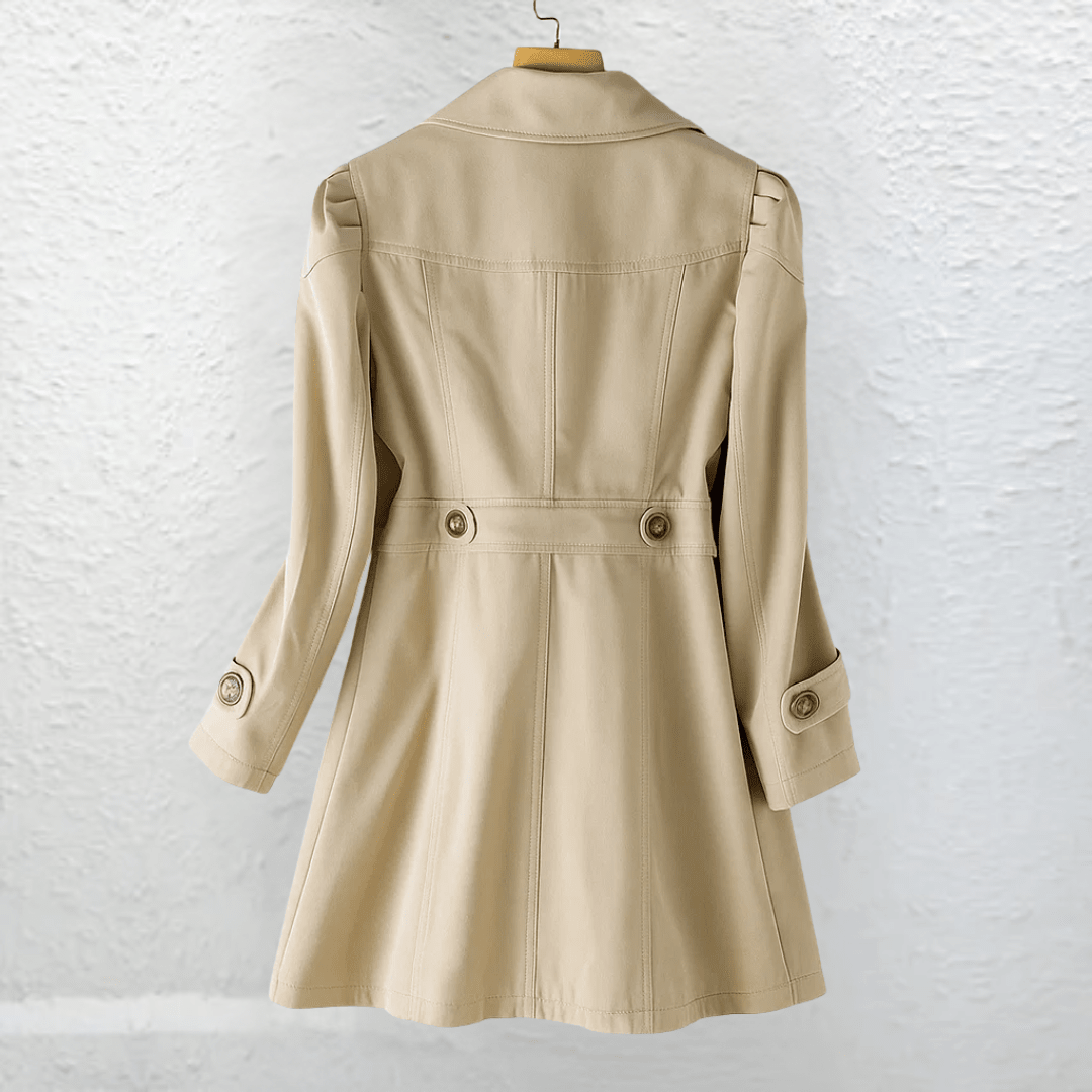 Women's lightweight fabric coat with a tailored cut, featuring an elegant vintage summer style, perfect for warm-weather occasions. 5