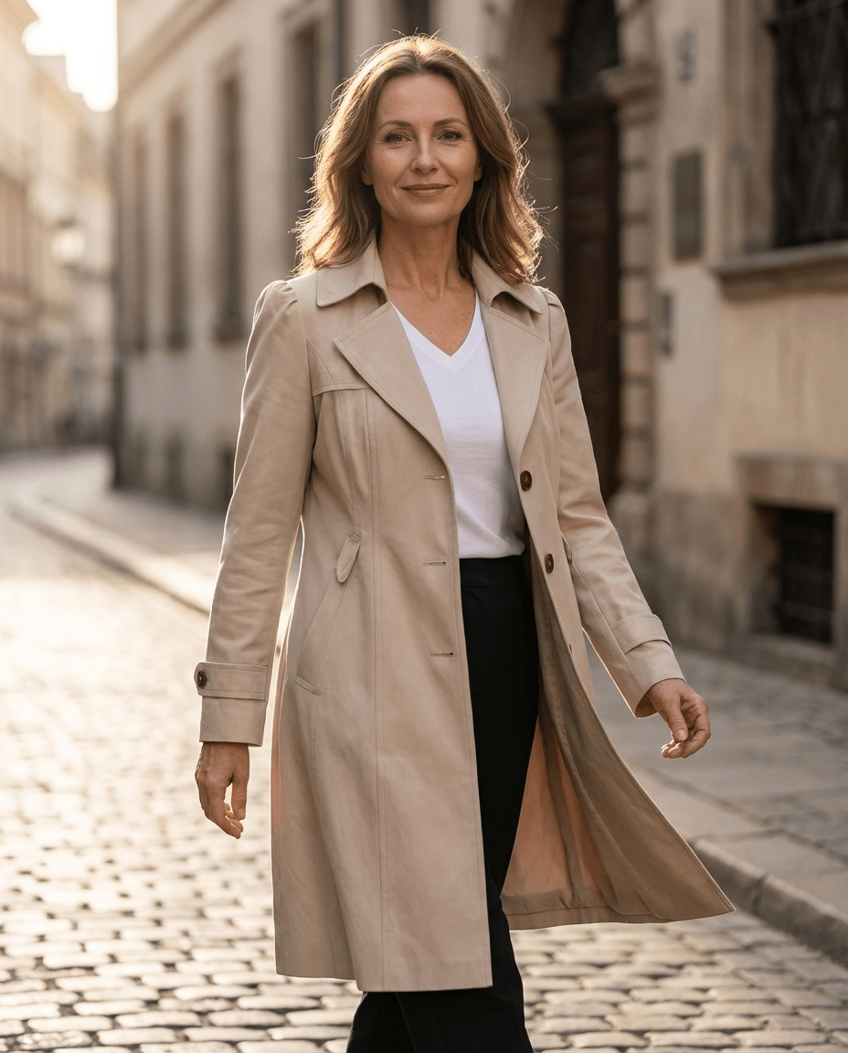 Women's lightweight fabric coat with a tailored cut, featuring an elegant vintage summer style, perfect for warm-weather occasions. 6