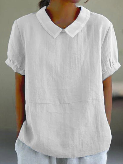 Men's dress shirt in soft cotton featuring a refined design, perfect for formal and casual wear, displayed in crisp white color. 1