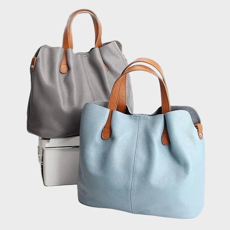 Women's genuine cowhide leather handbag with adjustable strap, featuring a spacious design ideal for everyday use. 8
