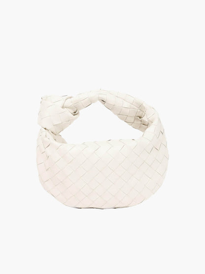 Women's vegan leather handbag featuring a stylish woven grid design, perfect for adding elegance and practicality to any outfit or occasion. 16