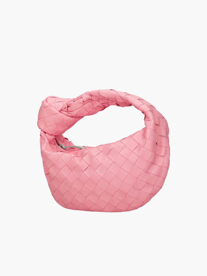 Women's vegan leather handbag featuring a stylish woven grid design, perfect for adding elegance and practicality to any outfit or occasion. 14