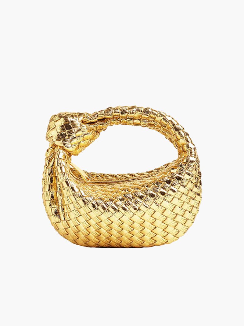 Women's vegan leather handbag featuring a stylish woven grid design, perfect for adding elegance and practicality to any outfit or occasion. 11