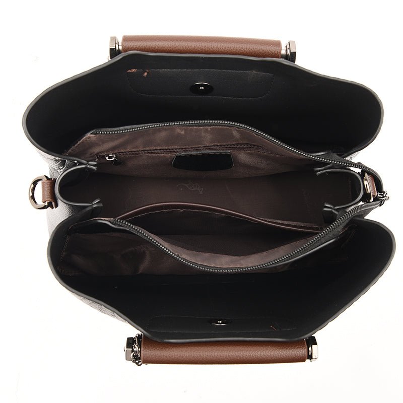 Women's Handbag with Adjustable Strap and Spacious Compartments – Classic Timeless Design in Black 4