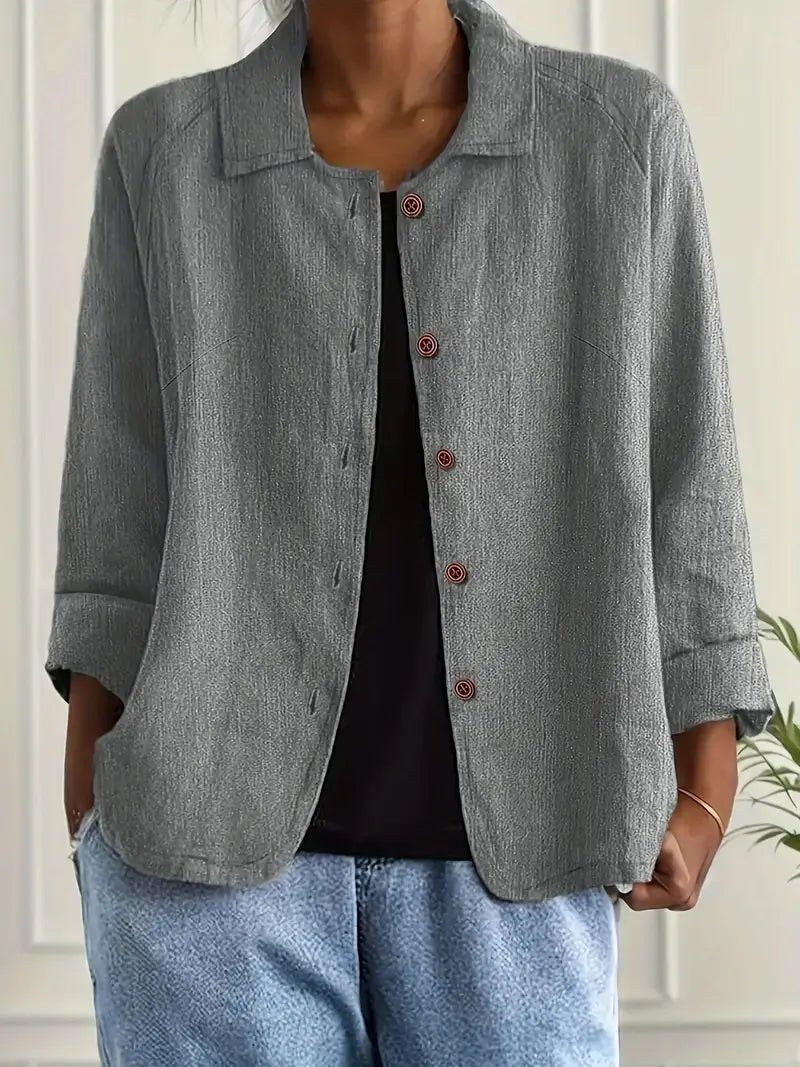 Women's lightweight button front jacket in various colors, perfect for summer layering, featuring a casual design for versatile styling. 6