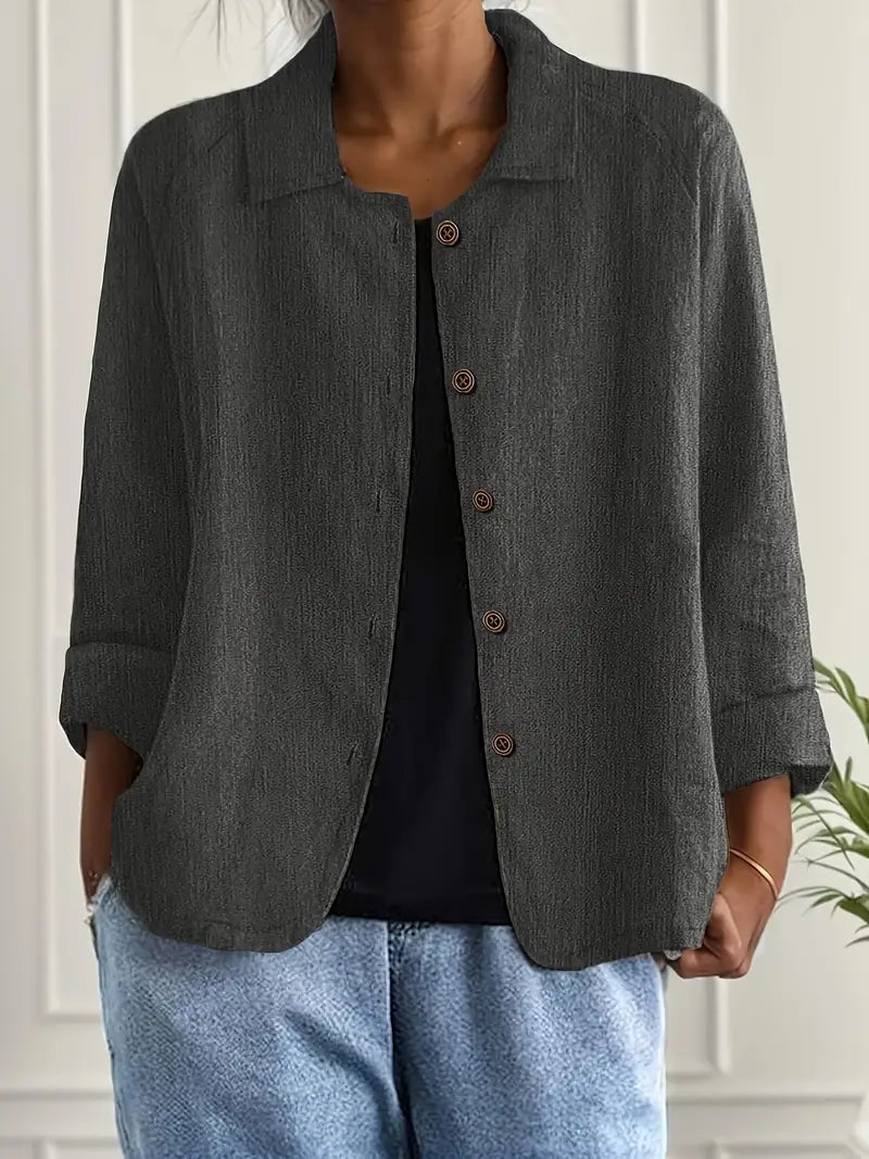 Women's lightweight button front jacket in various colors, perfect for summer layering, featuring a casual design for versatile styling. 11