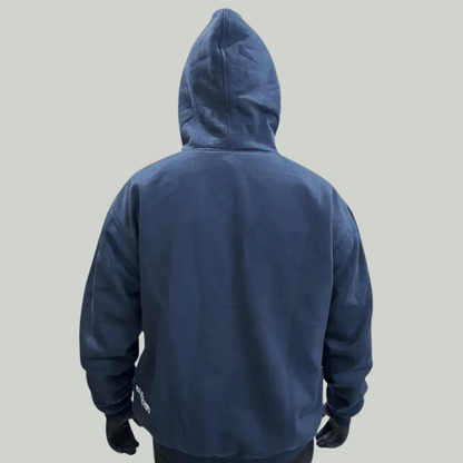 Women's long sleeve hoodie in a fashionable blue color, featuring a casual fit perfect for everyday wear. 3