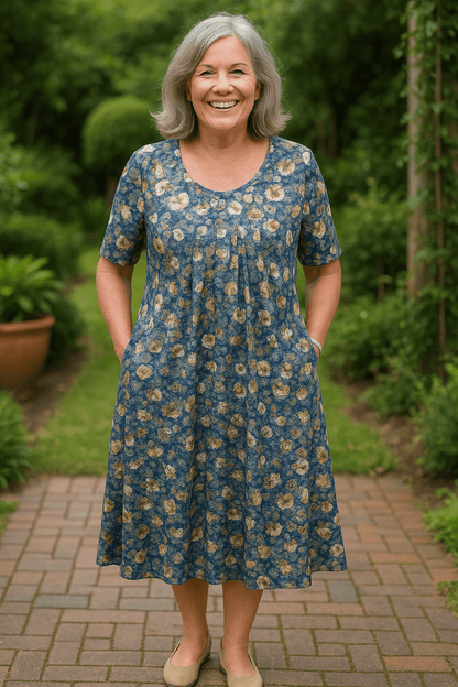 Womens midi dress featuring breathable stretch fabric, elegant layered A-line design, perfect for wedding guests and summer events. 3