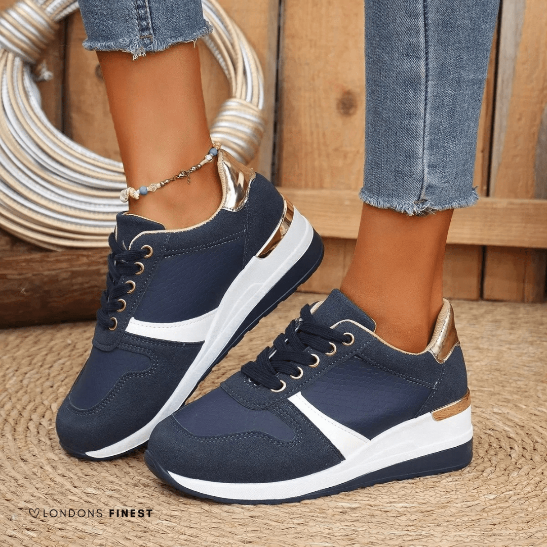 Women's orthopedic shoes featuring arch support and memory foam cushioning, designed for breathable casual comfort, perfect for all-day wear. 2